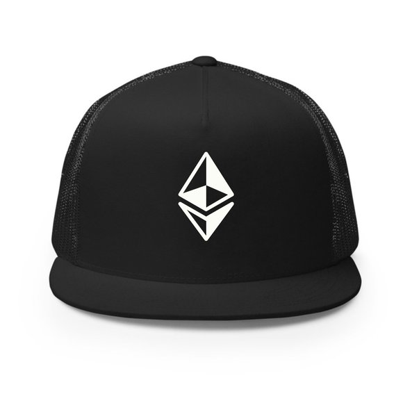 Ethereum Hat, ETH Cap, Trucker, Cap, Cryptocurrency, Crypto - Picture 1 of 2